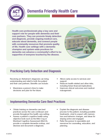 Dementia Friendly Health Care Sector Guide